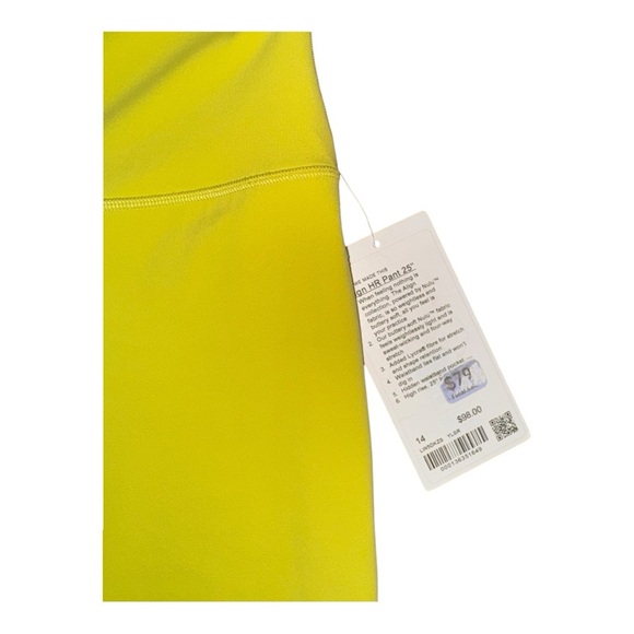 Lululemon Align High-Rise Pant 25", Yellow Serpentine, Size 14 - Picture 8 of 9